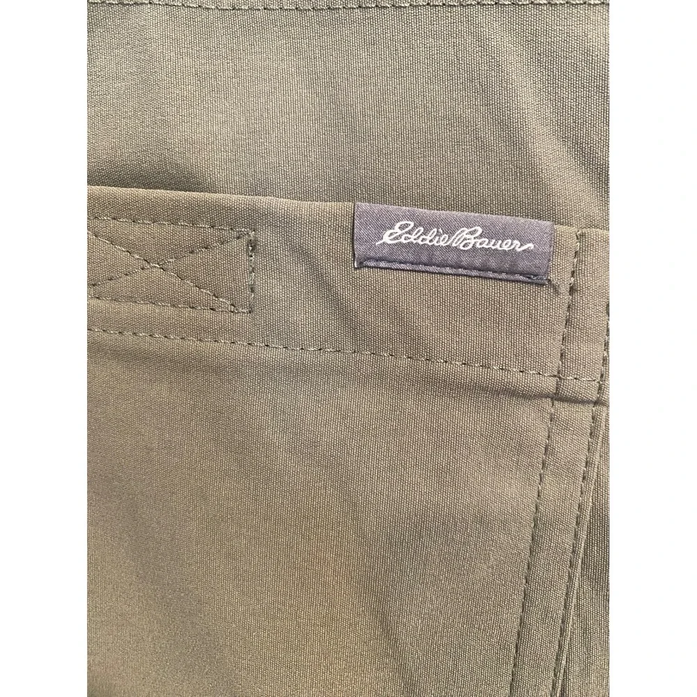 Eddie Bauer Mens Convertible Tech Pant Olive Green 38x30‎ Zip Off Hiking Shorts